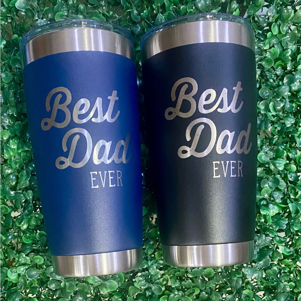BRAND NEW WITH TAGS Best Dad Ever 20 oz Engraved Tumbler – Black or Navy